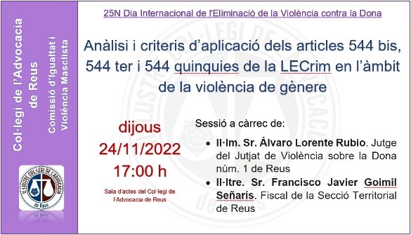 Anàlisi i criteris d'aplicació dels articles 544 BIS, 544 TER i 544 quinquies de la LECrim, dins de l'àmbit de la violència de gènere.