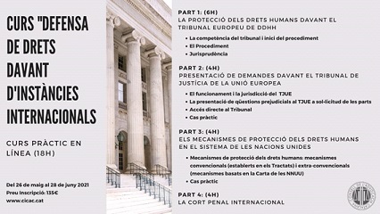 LA DEFENSA DE DRETS DAVANT D’INSTÀNCIES INTERNACIONALS