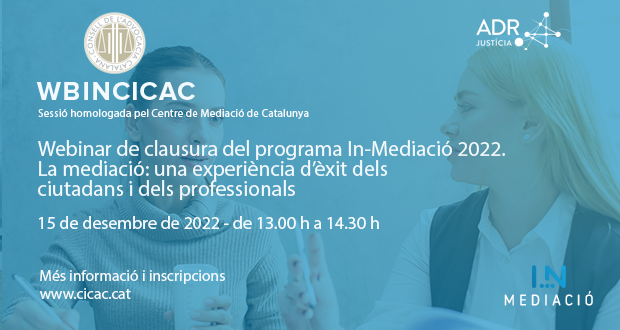 WEBINAR de clausura del programa mediació